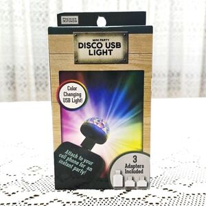 NEW Cell Phone Disco Ball Light Color Changing Mini Party Portable 3 USB Adapter